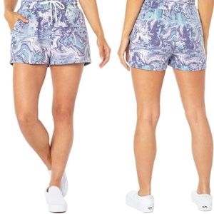 🆕 Celebrity Pink Women's Swirl Printed Shorty Short Purple | Large